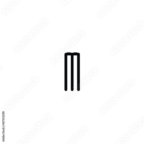 Black wicket stumps cricket sport