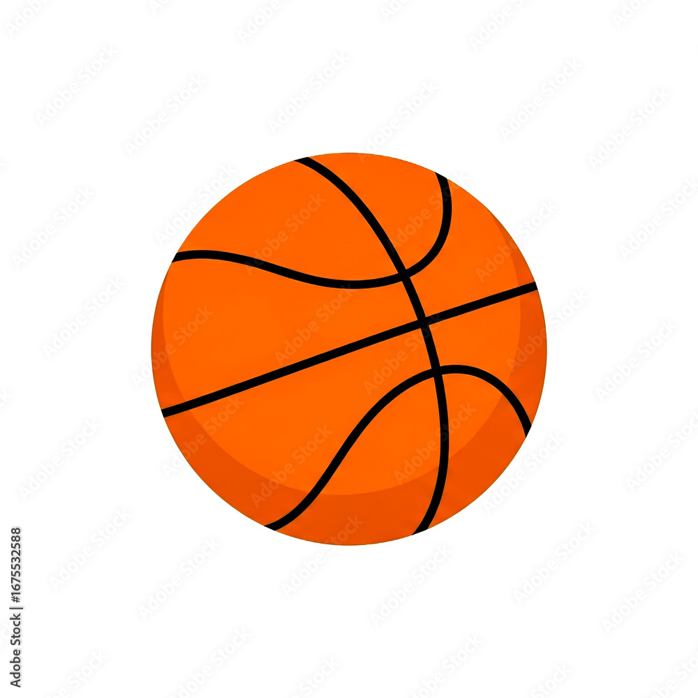 Fototapeta premium Classic orange basketball with textured surface transparent png transparent background