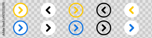 Previous and Next navigation buttons. Prev, next. Web page button for move to the next and previous item. Web buttons with arrow for web site and user interface . Web design elements