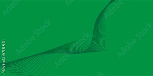 Top green lines effect vector background. Dynamic translucent soft gradient stream motion. Violet neon color wave. Light trail wave, fire path trace line and incandescence curve twir simple