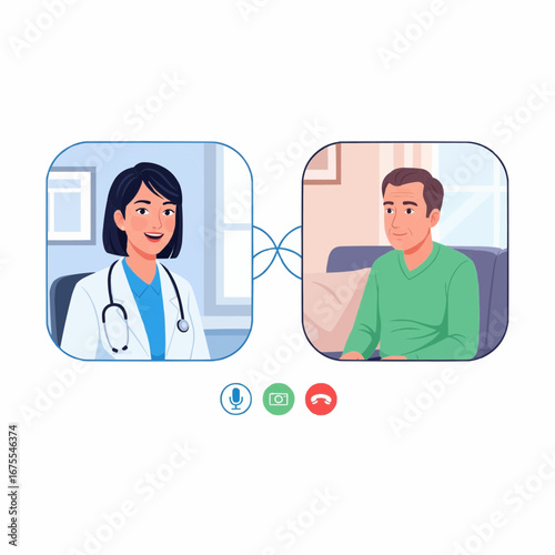 Telemedicine Consultation Between Doctor and Patient Using Video Call Interface