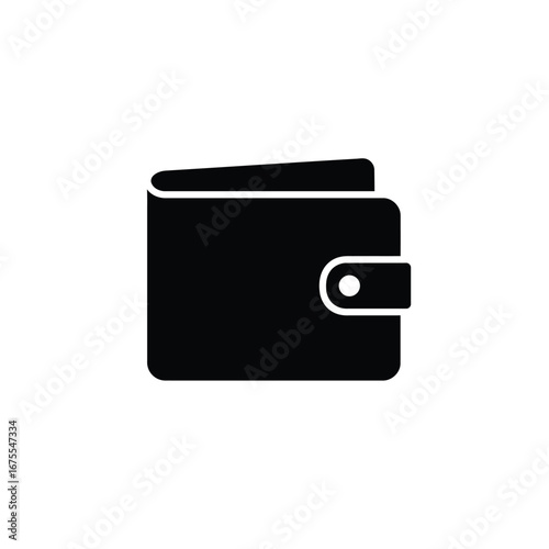 Black wallet with snap closure accessory fashion