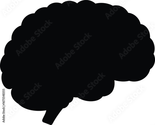 Abstract silhouette of human brain for science medicine and psychology concepts vector