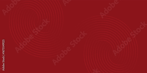Collection of red concentric circles. Collection of radial sound wave or sonar rings. Pack of radar icon symbols, targets, dashed lines, halftones.