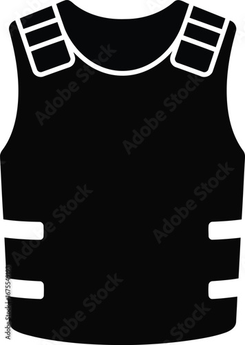 Tactical vest body armor protection gear vector