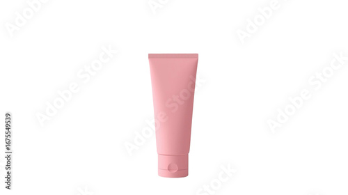 Wallpaper Mural Minimalist Clean Pink Cosmetic Cream Tube Packaging Mockup Illustration Torontodigital.ca