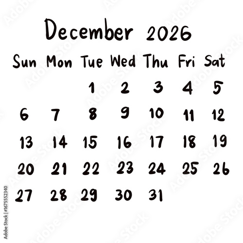 calendar planner 2026 organizer handwriting illustrations