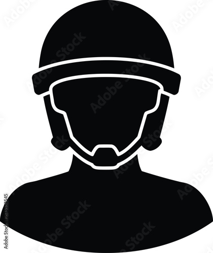 Police officer silhouette symbol badge authority law enforcement uniform concept vector