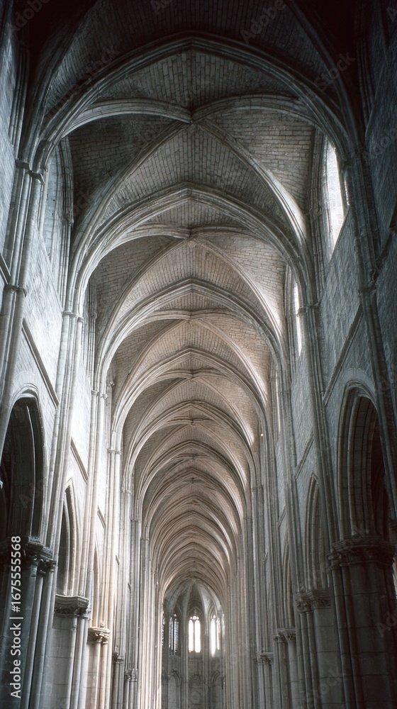 Beautiful vaulted ceiling in an ancient cathedral Beautiful vaulted ceiling in an ancient cathedral