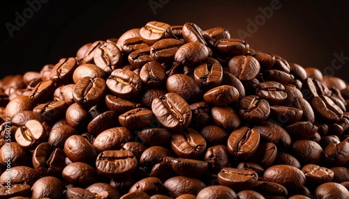 Heap of Roasted Coffee Beans
