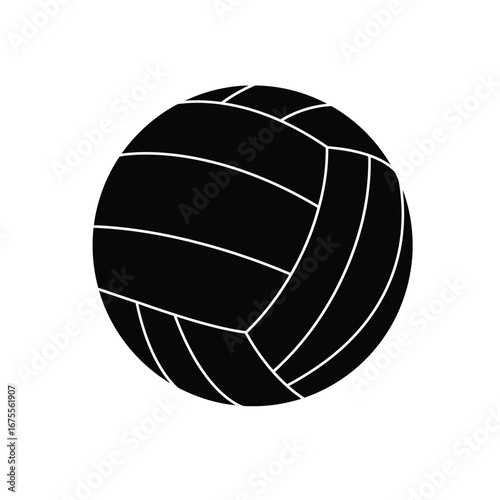 Black volleyball graphic sport game