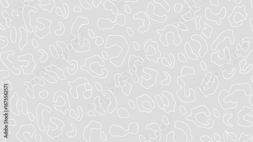 Grey and white seamless pattern with abstract animal print elements 