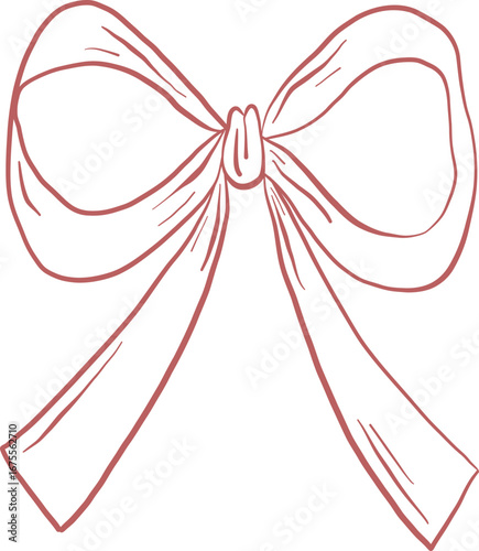 Loose Flowing Ribbon Bow With Tilted Loops