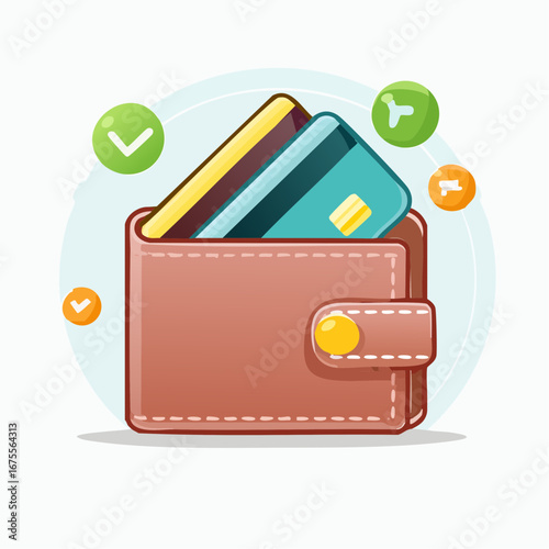 Digital Wallet Vector Design