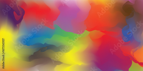 Trendy colorful abstract optimistic background web template design with creativity concept