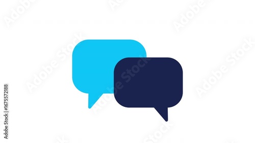 chat message conversation bubble popup animated video