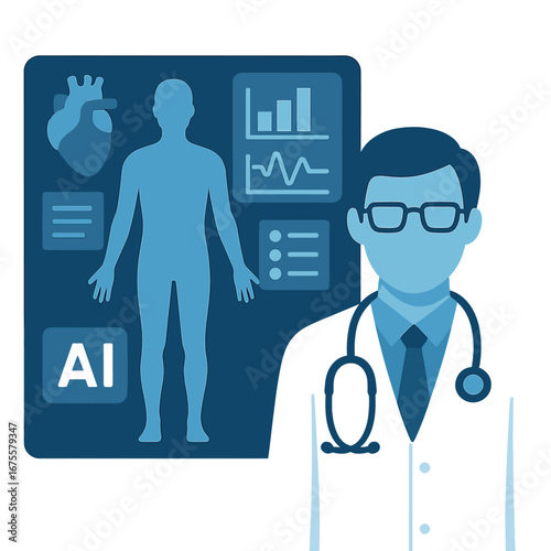 Futuristic medical technology with ai in healthcare