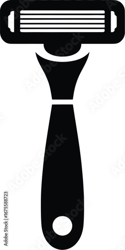 Black razor with multiple blades shaving grooming