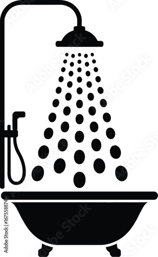 Shower bath water droplets faucet