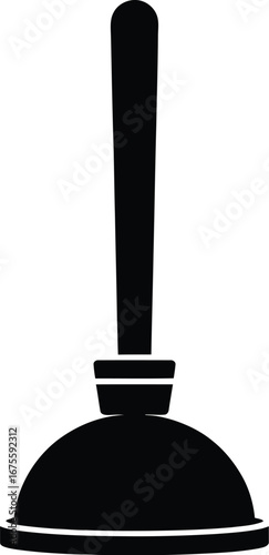 Black plunger icon tool cleaning