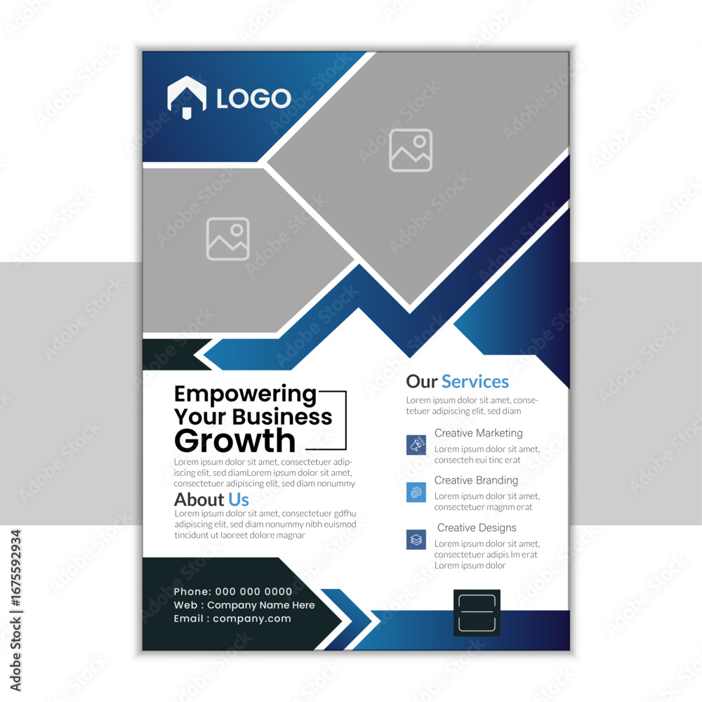Fototapeta premium Modern Corporate Business Flyer Template Design