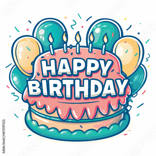 Birthday celebration cake