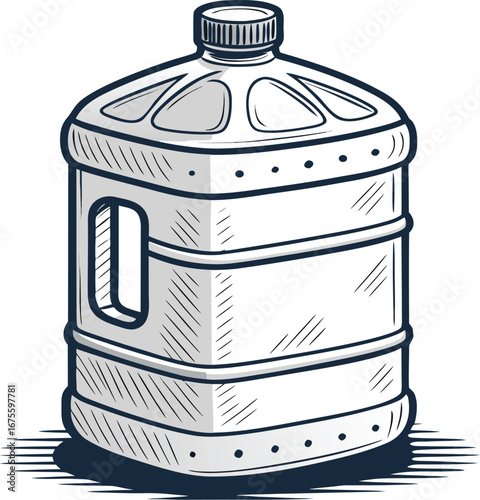 Minimalist Water Container Illustration