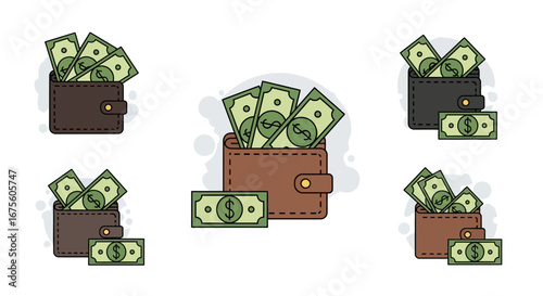 Money Matters Wallets Overflowing with Wealth and Financial Prosperity