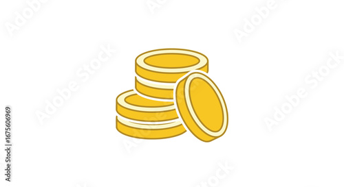 Stack of gold coins, representing financial success and wealth accumulation, perfect for concepts of savings and investment