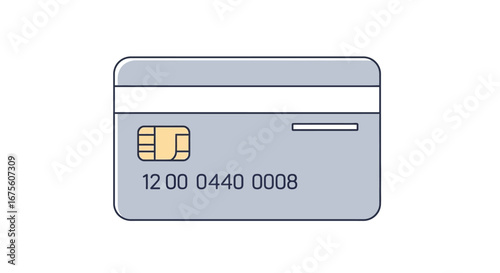 Credit Card Illustration A Simple Graphic Representing Financial Transactions and Banking