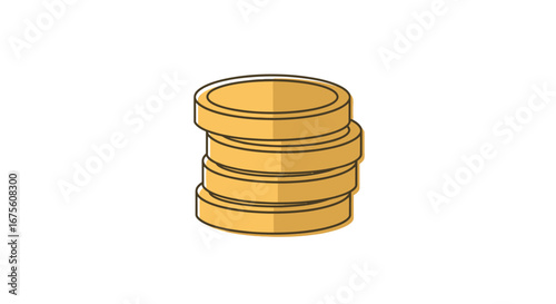 Stack of Gold Coins A Simple Illustration of Wealth, Savings, and Finance