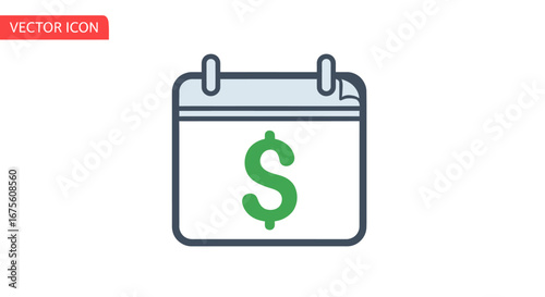 Calendar with a dollar sign on it, symbolizing financial planning and money management