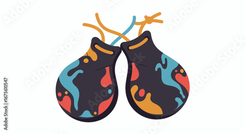 Castanets illustration symbolizing International Music Day dance rhythm cultural diversity joy harmony creativity unity