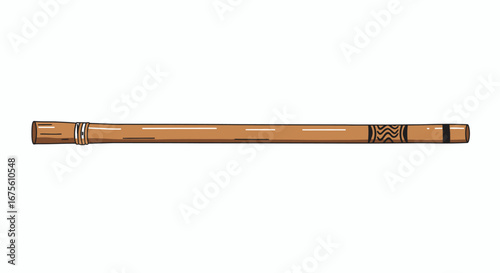 Wooden flute illustration representing International Music Day harmony melody cultural tradition creativity unity and peace