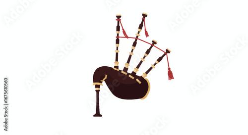 Bagpipes illustration symbolizing International Music Day cultural heritage melody rhythm tradition unity harmony and joy