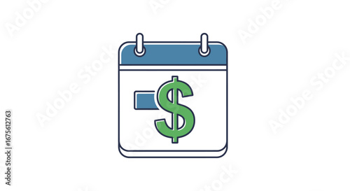 Calendar With Dollar Sign Icon Representing Financial Planning And Money Management