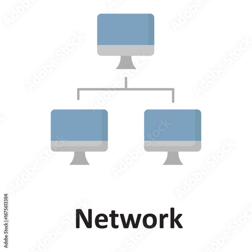 Computer network Vector Icon which can easily modify or edit