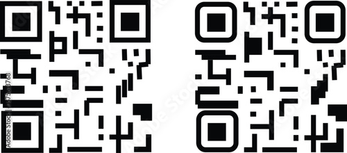 QR code icon transparent png. qr code square icon vector illustration
