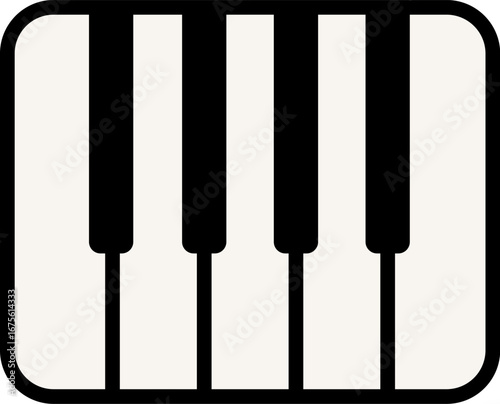 Piano icon in linear style.