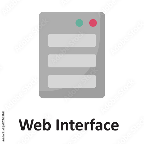 Web interface Vector Icon which can easily modify or edit