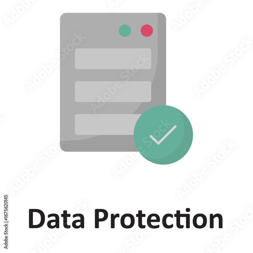 Data protection, Vector Icon which can easily modify or edit