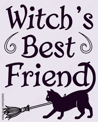 witchs best friend gothic script purple