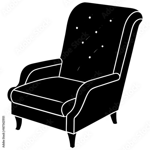 Modern Recliner Chair Vector Illustration