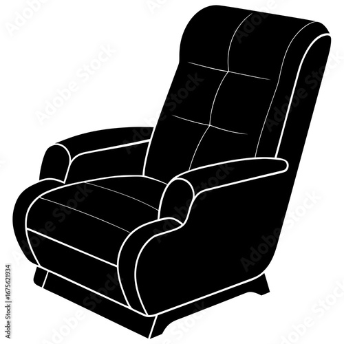 Modern Recliner Chair Vector Illustration