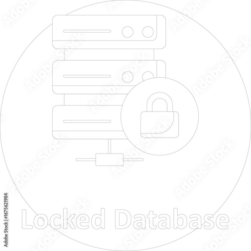   locked database Vector Icon which can easily modify or edit