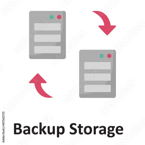  backup storage Vector Icon which can easily modify or edit