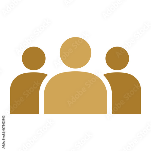 Minimalist community icon isolated on white. Vector icon, SVG