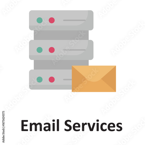 Email services Vector Icon which can easily modify or edit