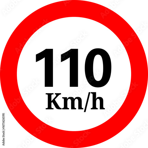 Speed Limit 110 Sign Vector