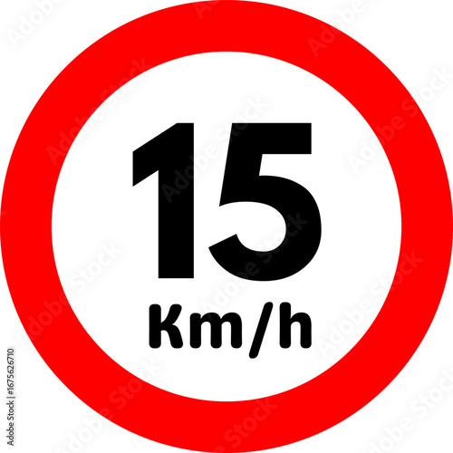 Speed Limit 15 Sign Vector